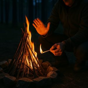 روشن کردن آتش در طبیعت