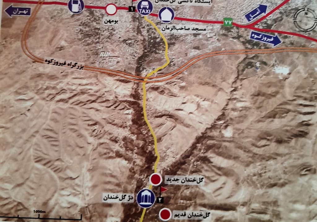 مسیر دسترسی دژ گل خندان