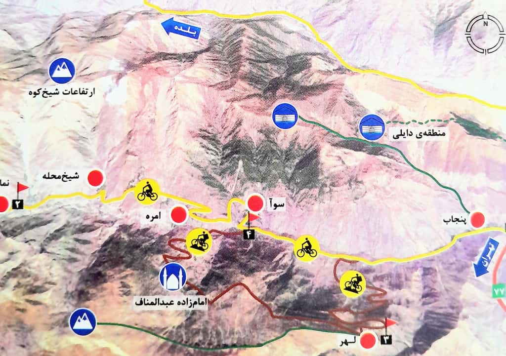 نقشه دسترسی به دشت دریوک