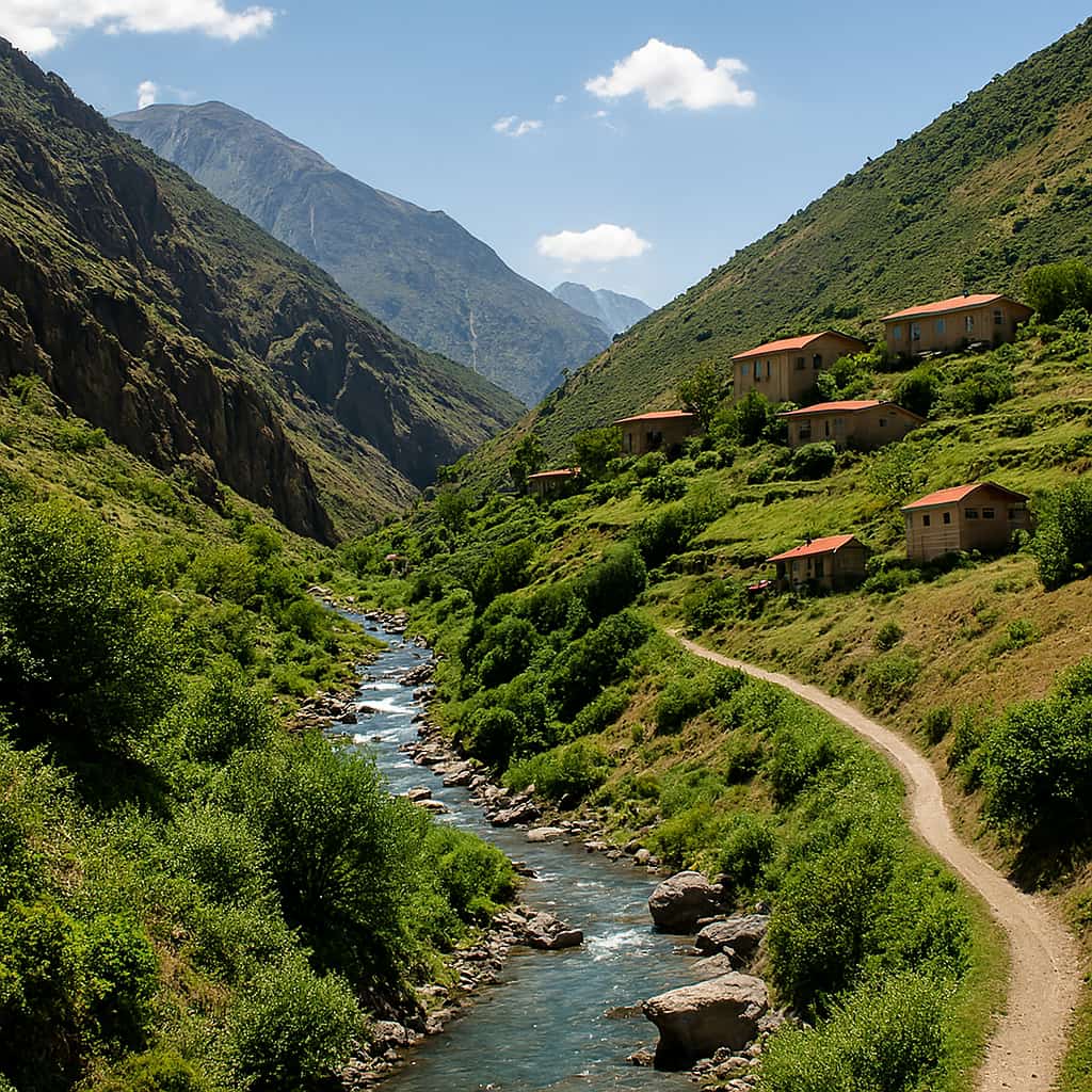 دره فیره و روستای تینه جاده هراز