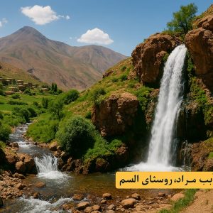روستای لاسم آبشار آب مراد