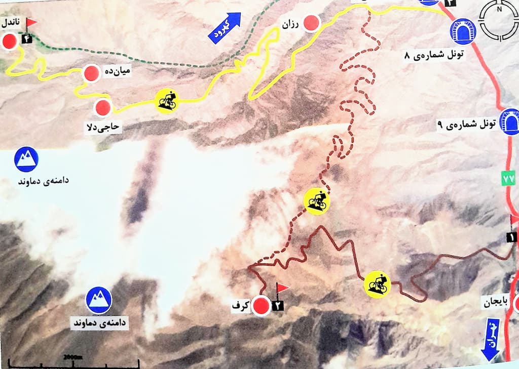نقشه روستاهای کُرف و ناندَل