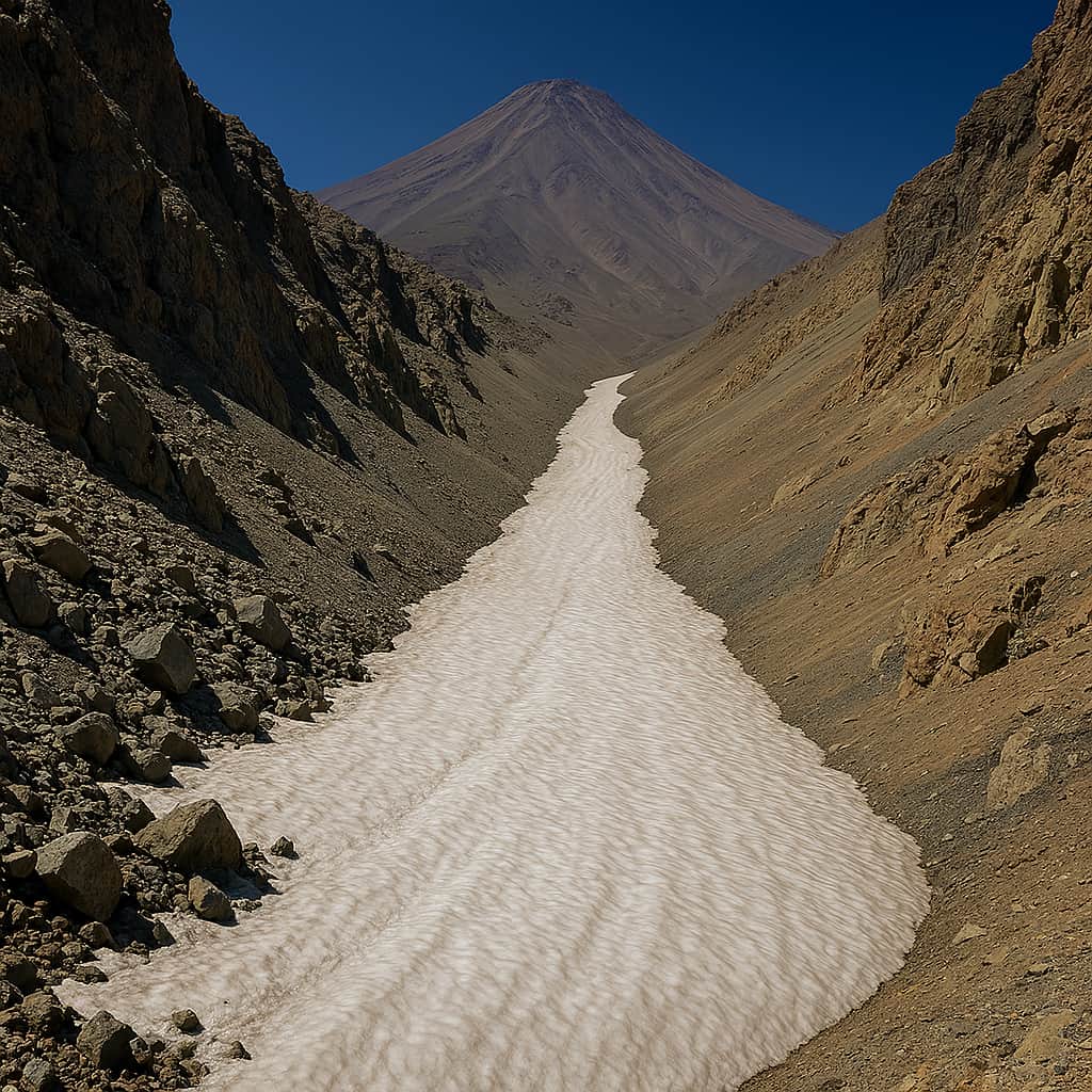 تصویری از برف چال دماوند