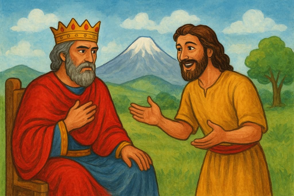 دیدار ارمائیل با فریدون در دامنه کوه دماوند