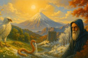 فصول دماوند در یک قاب: شکوفه‌های بهاری، سبزی تابستان، مه و برگ‌های طلایی پاییز، و برف‌های زمستانی در چشم‌اندازی سینمایی