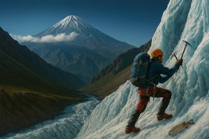 صعود مستقیم کوهنوردان از دره ی یخار به قله دماوند در سال ۱۳۵۸ اولین صعود یخار