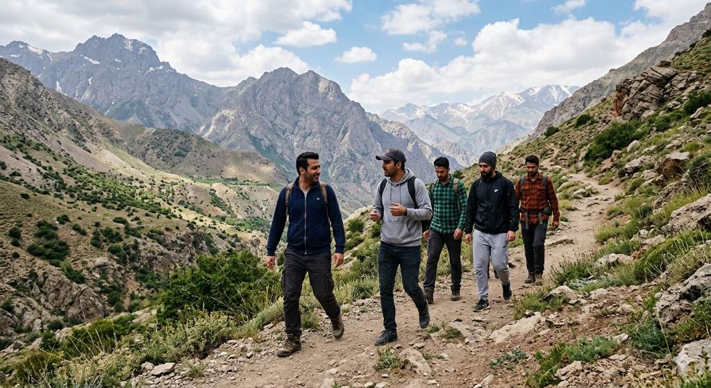 پیادهروی در مناظر بکر طبیعی