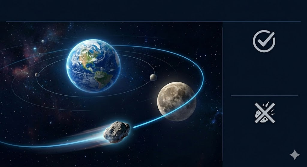 رد احتمال برخورد سیارک با ماه در سال 2032