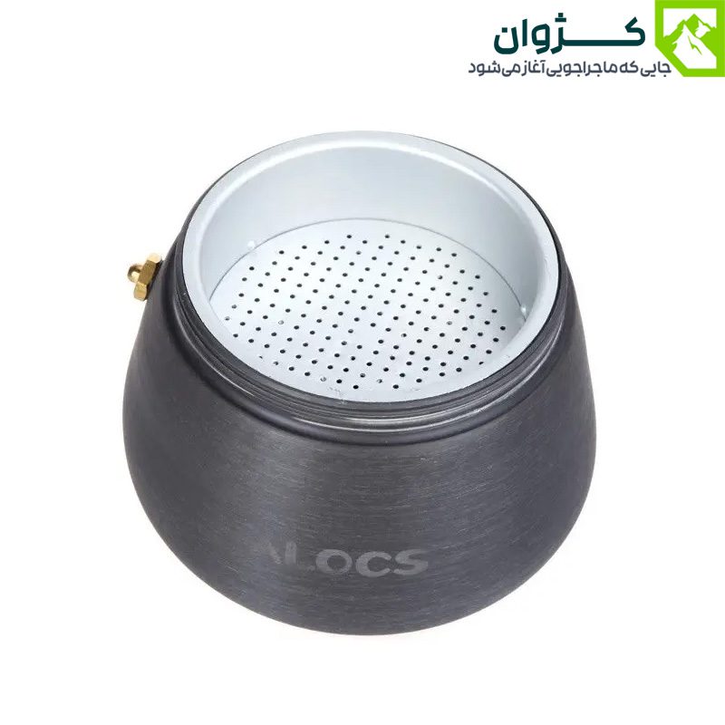 نمای بالا و زاویه مورب از بسکت موکاپات آلوکس CW-EM01 روی زمینه سفید