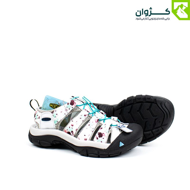 ترکیب نمای بالا و جانبی از صندل KEEN Newport H2 با جزئیات بند و طراحی مشبک