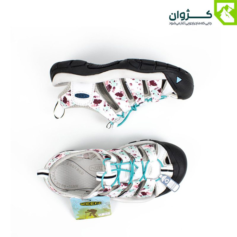 نمای بالا از صندل KEEN Newport H2 با رویه پلی‌استر قابل شست‌وشو و فرم ارگونومیک