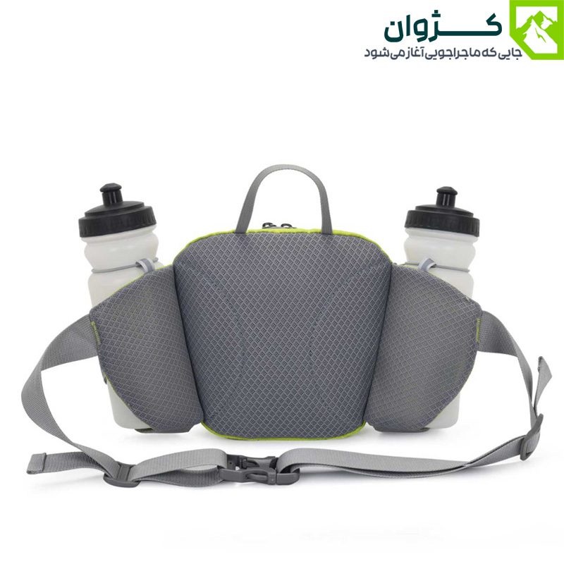 کیف کمری BLACK DEER مدل 1004 رنگ سبز از نمای پشت و زاویه روبه‌رو