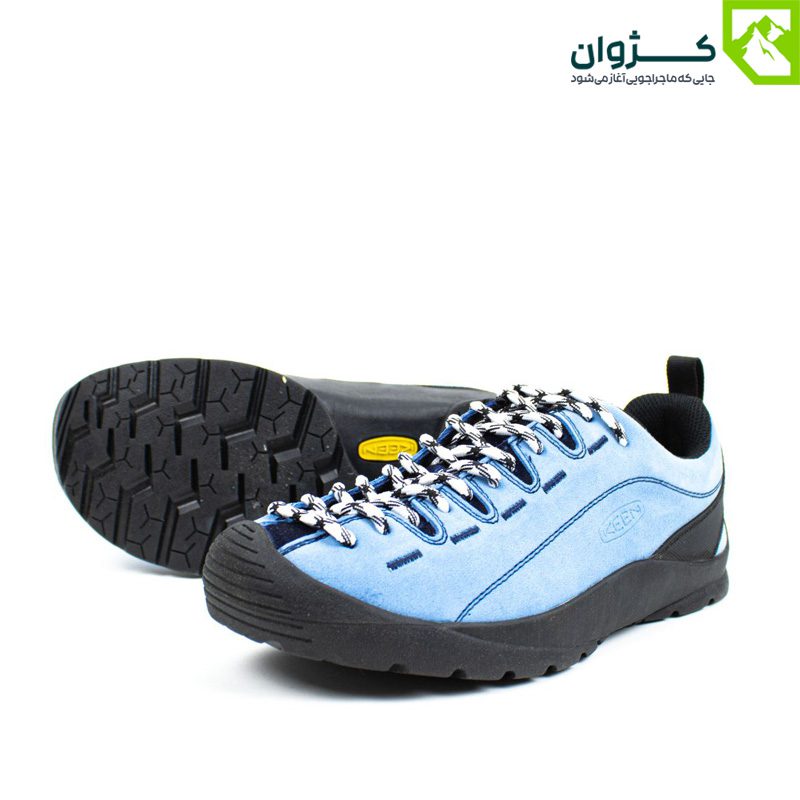 ترکیب نمای جلو و پشت کفش KEEN JASPER با تمرکز بر طراحی Contoured و زیره Rubber