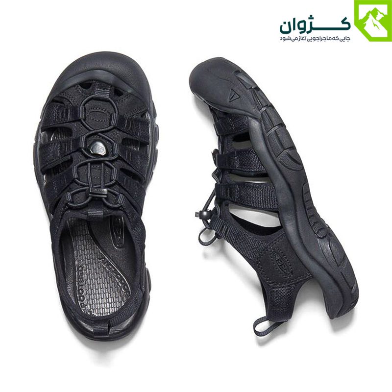 نمای بالا از صندل KEEN Newport H2 با رویه پلی‌استر قابل شست‌وشو و طراحی ارگونومیک