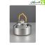 کتری استیل 0.9 لیتری از نمای رو‌به‌رو، روی زمینه طوسی هماهنگ با رنگ محصول.