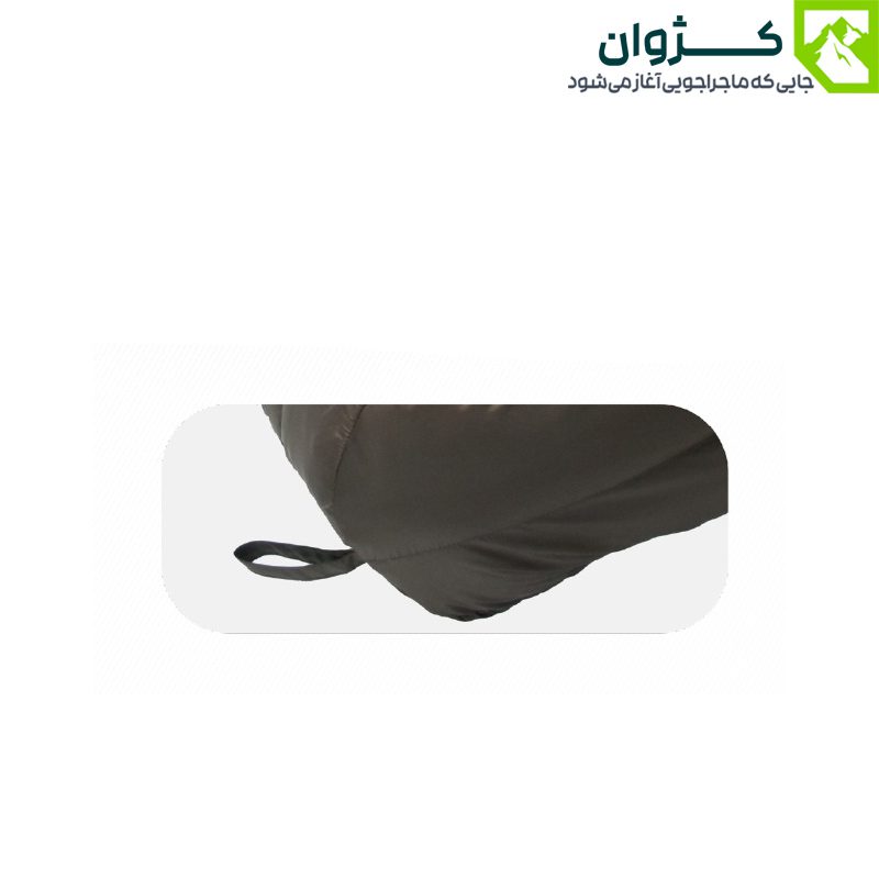 نمای مورب از کیسه خواب SAFARI با بند آویز انتهایی قابل مشاهده