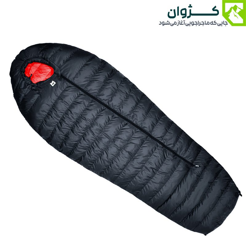 کیسه خواب SAFARI رنگ مشکی از نمای بالا