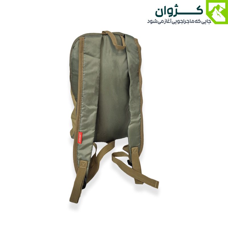 نمای پشت کوله حمله سبز نیکو مدل INTEGRAL، زمینه سفید