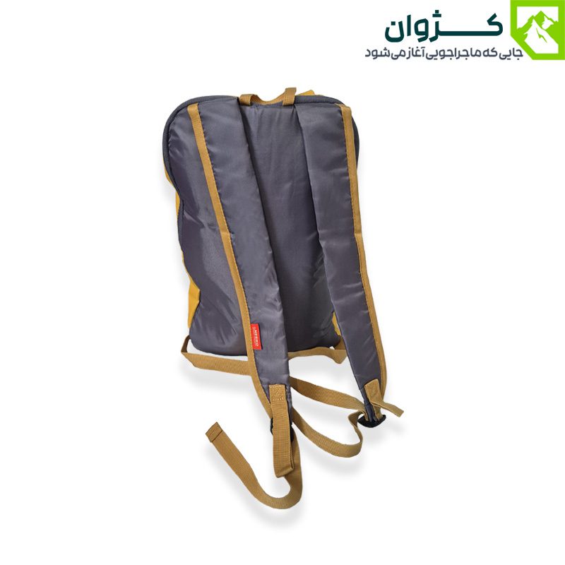 نمای پشت کوله حمله زرد نیکو مدل INTEGRAL، زمینه سفید