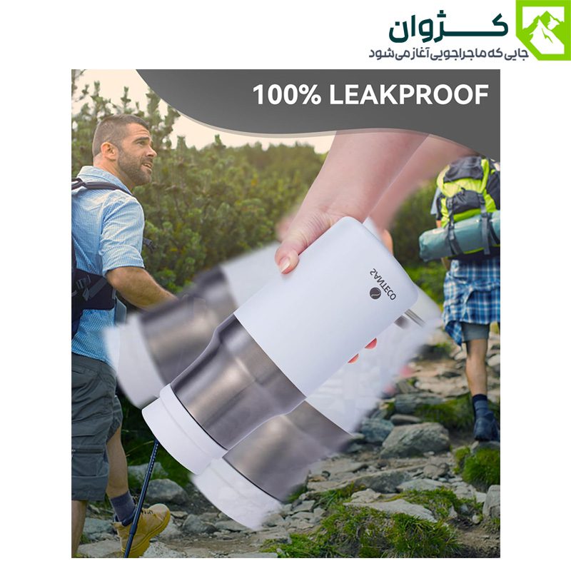 ست فلاسک و لیوان دو جداره SANTECO مدل MOLLE & NORA در حال تست نشتی