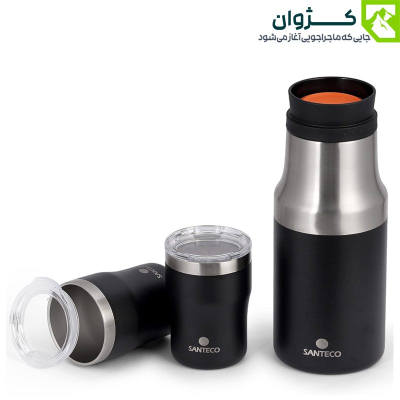 ست مشکی SANTECO مدل MOLLE & NORA روی زمینه سفید