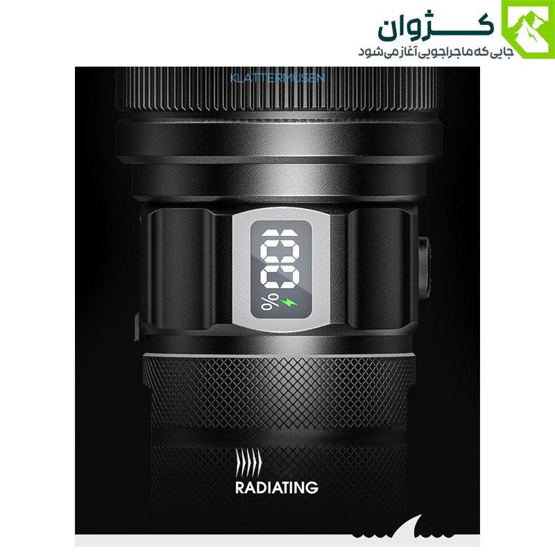 صفحه دیجیتالی چراغ قوه SD-8101 با نمایش میزان شارژ