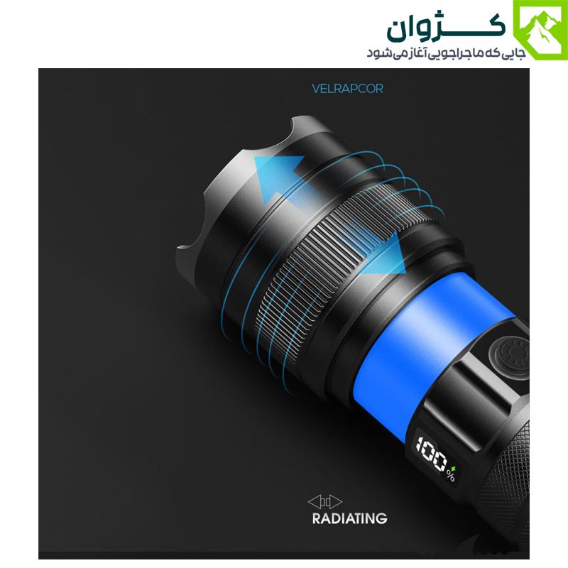 بخش زوم چراغ قوه SD-8101 با پیچ تنظیم لنز