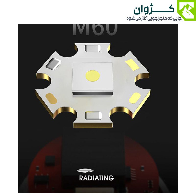 منبع نور M60 چراغ قوه SD-8101 با جزئیات دقیق