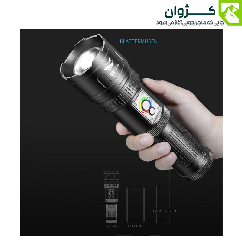 نمایش چراغ در دست کاربر با مقایسه اندازه با گوشی همراه