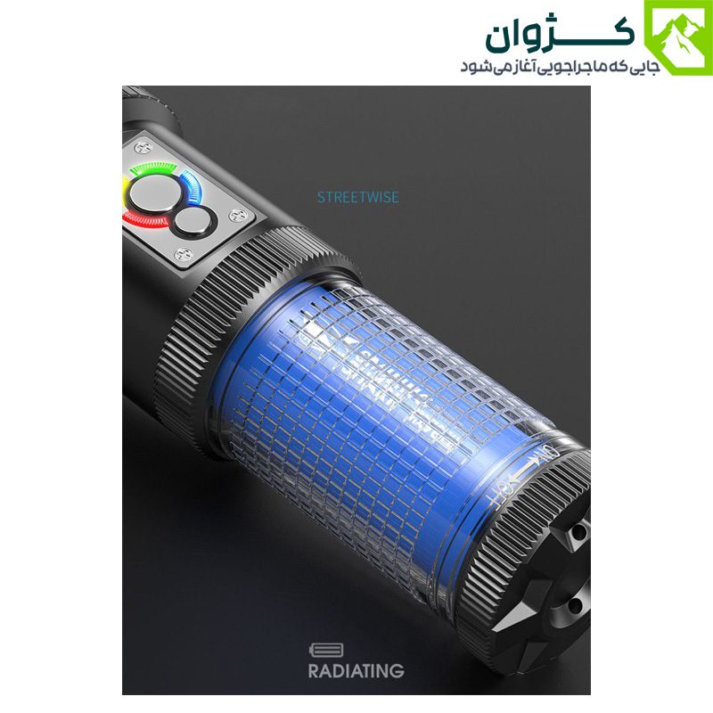 نمایش قسمت باتری چراغ