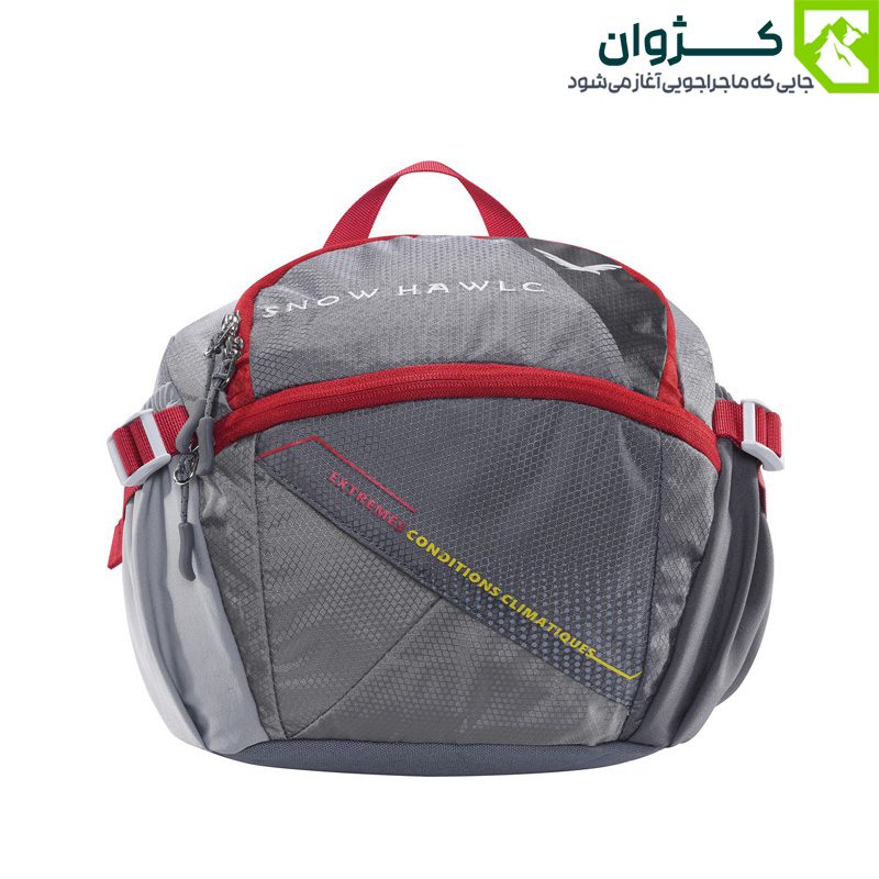 کیف کمری اسنوهاک SN-B3115 رنگ طوسی، نمای روبرو با پس‌زمینه سفید، مناسب آقایان و خانم‌ها