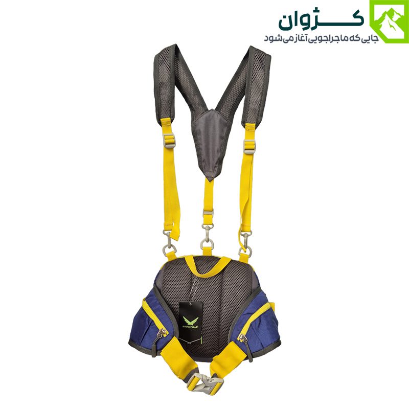 نمای پشت کیف اسنوهاک SN-B3115 رنگ آبی با بندهای قابل تنظیم کوله‌پشتی
