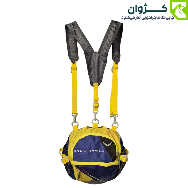 کیف کمری اسنوهاک SN-B3115 رنگ آبی، نمای روبرو با بندهای کوله‌پشتی، مناسب طبیعت‌گردی