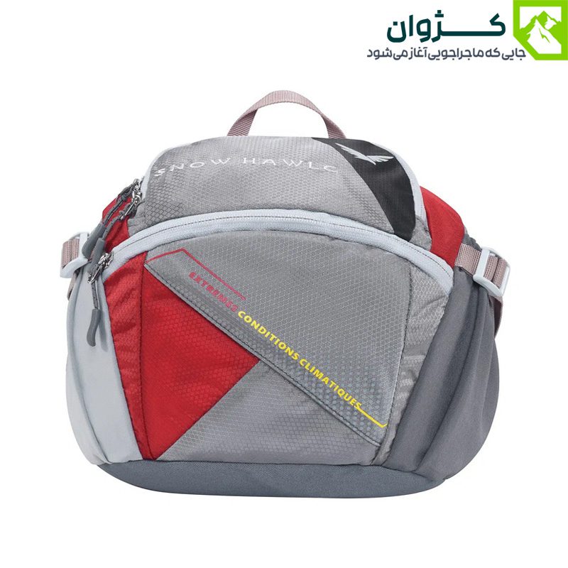 کیف کمری اسنوهاک SN-B3115 رنگ قرمز، نمای مستقیم از جلو با طراحی اسپرت