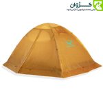 نمای بیرونی نیم‌رخ چادر Discovery Plus رنگ زرد با درب بسته