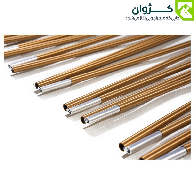 بخش جمع‌شونده تیرک‌ها از زاویه بغل و زوم