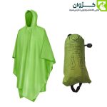 پانچو سه‌کاره اسنوهاک مدل پارکا SN-A9112 در حالت باز همراه کیف حمل، رنگ سبز