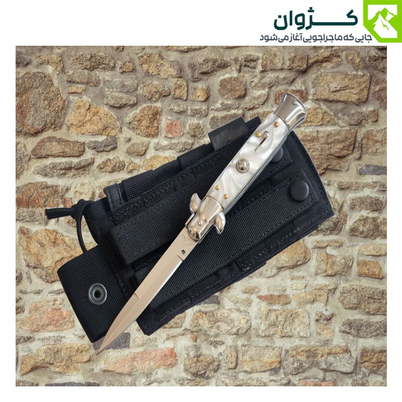 جزئیات قفل ایمنی کشویی چاقوی AKC-2، طراحی مطمئن برای استفاده روزمره و فعالیت‌های فضای باز