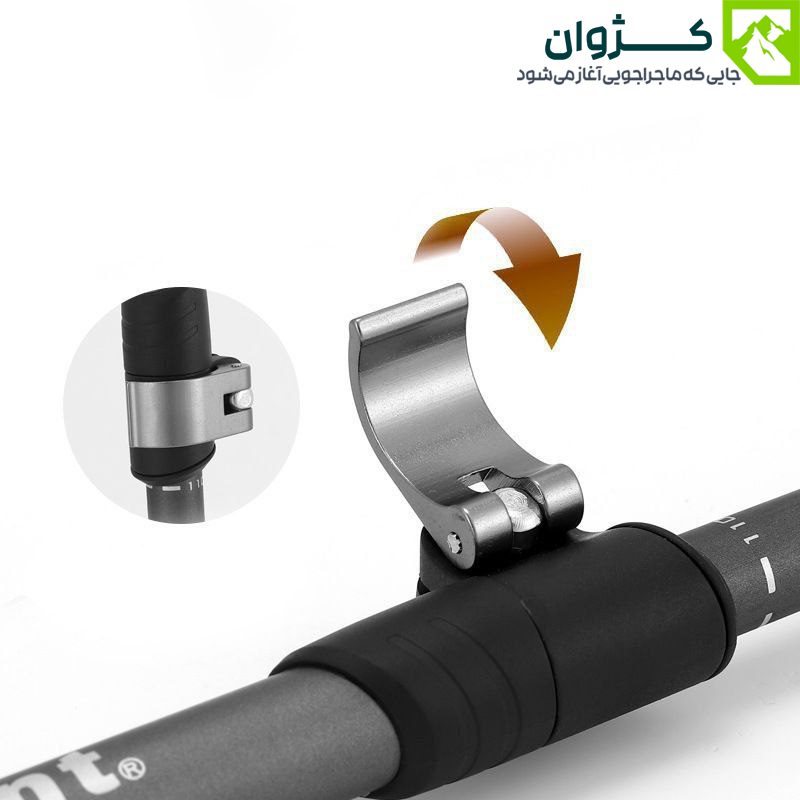 باتوم حرفه‌ای EXPONENT ABD-3-8512 با قفل کلیپسی و پیچ تنظیم سفتی، طراحی شده برای پایداری بیشتر در طبیعت