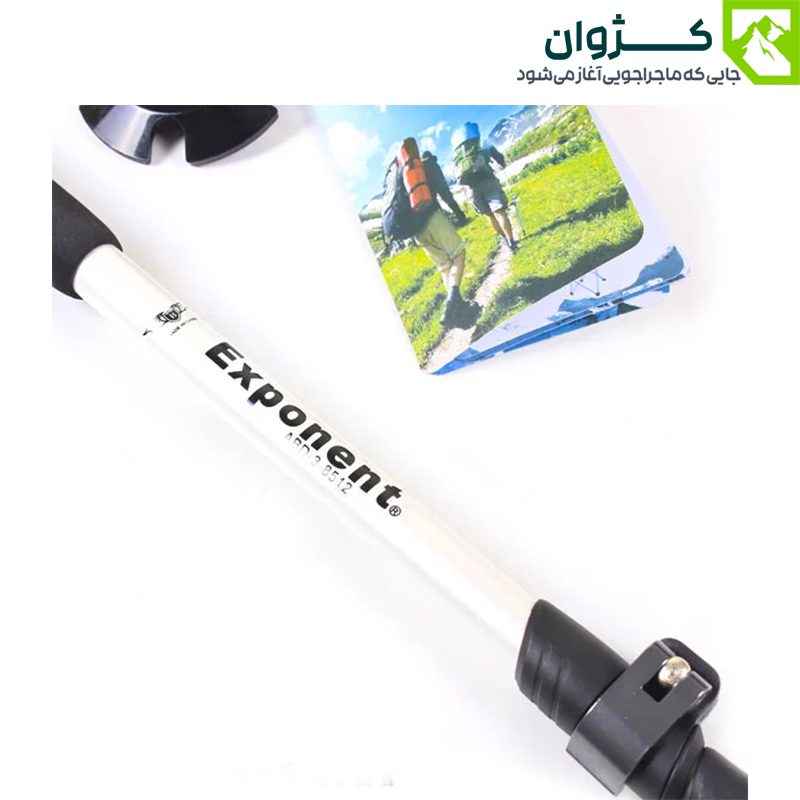 باتوم کوهنوردی EXPONENT ABD-3-8512 با مچ‌بند قابل تنظیم از جنس پلی‌پروپیلن، مناسب استفاده طولانی‌مدت در سفرهای ماجراجویانه