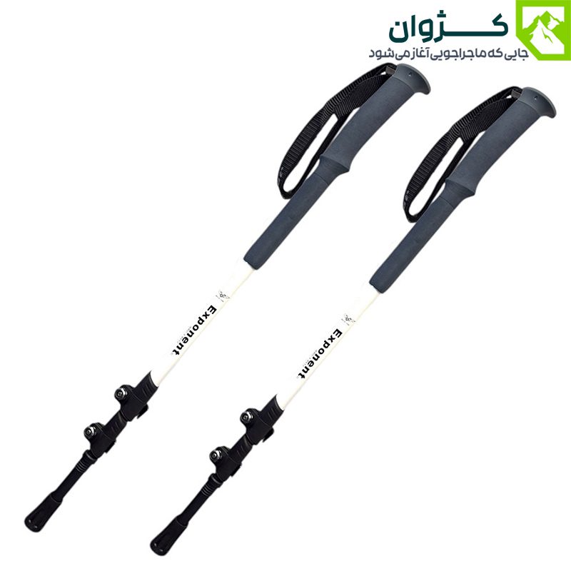 باتوم کوهنوردی EXPONENT مدل ABD-3-8512 با درپوش سر سخمه و گل‌برف، مناسب مسیرهای سخت و برفی