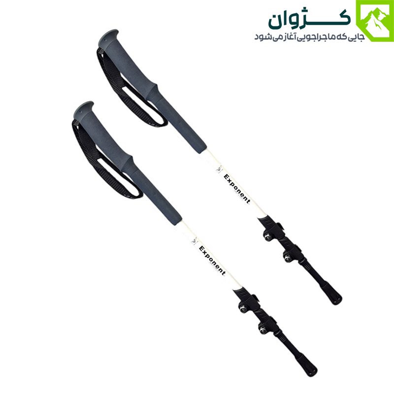 باتوم کوهنوردی EXPONENT مدل ABD-3-8512 با درپوش سر سخمه و گل‌برف، مناسب مسیرهای سخت و برفی