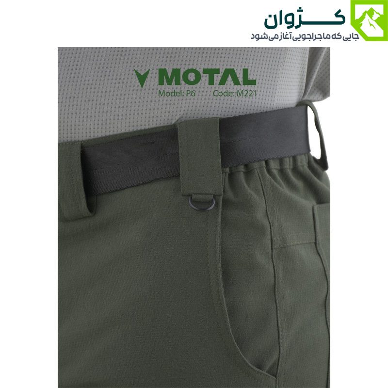شلوار تاکتیکال موتال P6 سبز با طراحی مقاوم و جیب‌های کاربردی برای سفرهای ماجراجویانه