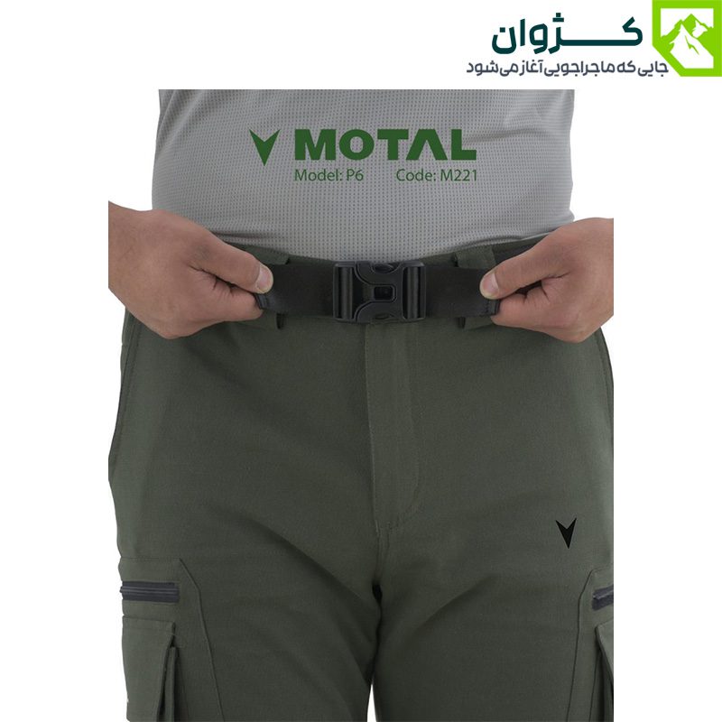 تصویر شلوار شش جیب موتال مدل P6 رنگ سبز مناسب طبیعت‌گردی و کوهنوردی