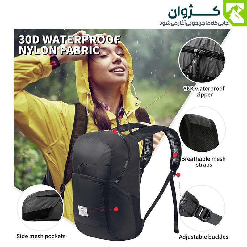 کوله کوهنوردی نیچرهایک مدل NH17A017-B رنگ طوسی، همراهی مطمئن برای طبیعت‌گردی با بندهای قابل تنظیم و ظرفیت مناسب