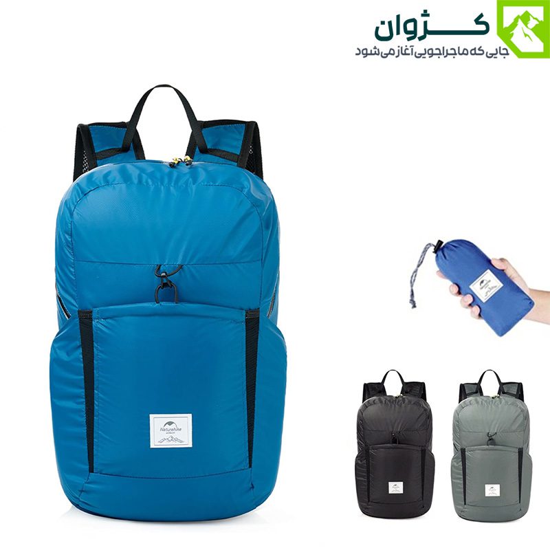 کوله سبک و مقاوم نیچرهایک NH17A017-B با بندهای قابل تنظیم و پشتی توری تنفسی، طراحی شده برای راحتی در حرکت