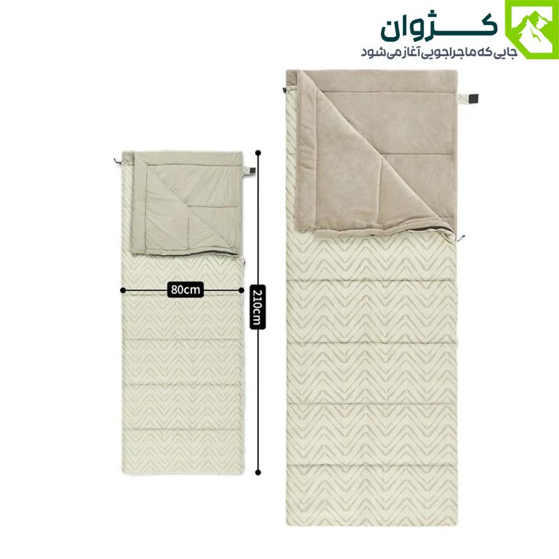 کیسه خواب سبک و گرم نیچرهایک مدل DP200، انتخابی ایده‌آل برای کوهنوردی و طبیعت‌گردی با راحتی بالا در خواب