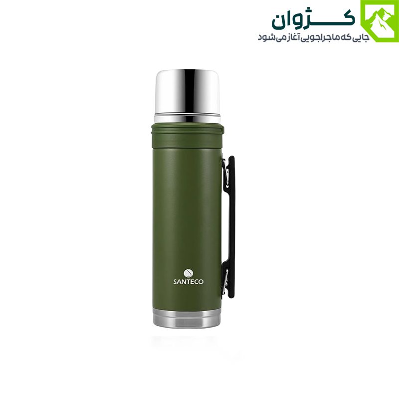 فلاسک اسپن سبز با طراحی مقاوم و بدنه مات