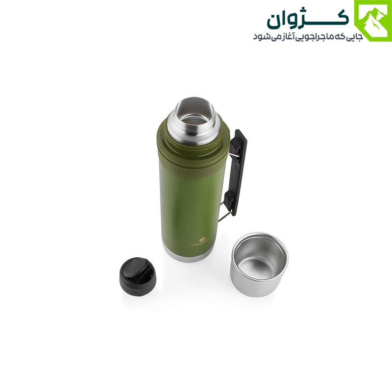 نمایش عایق دوجداره خلاء فلاسک اسپن در برش مقطعی