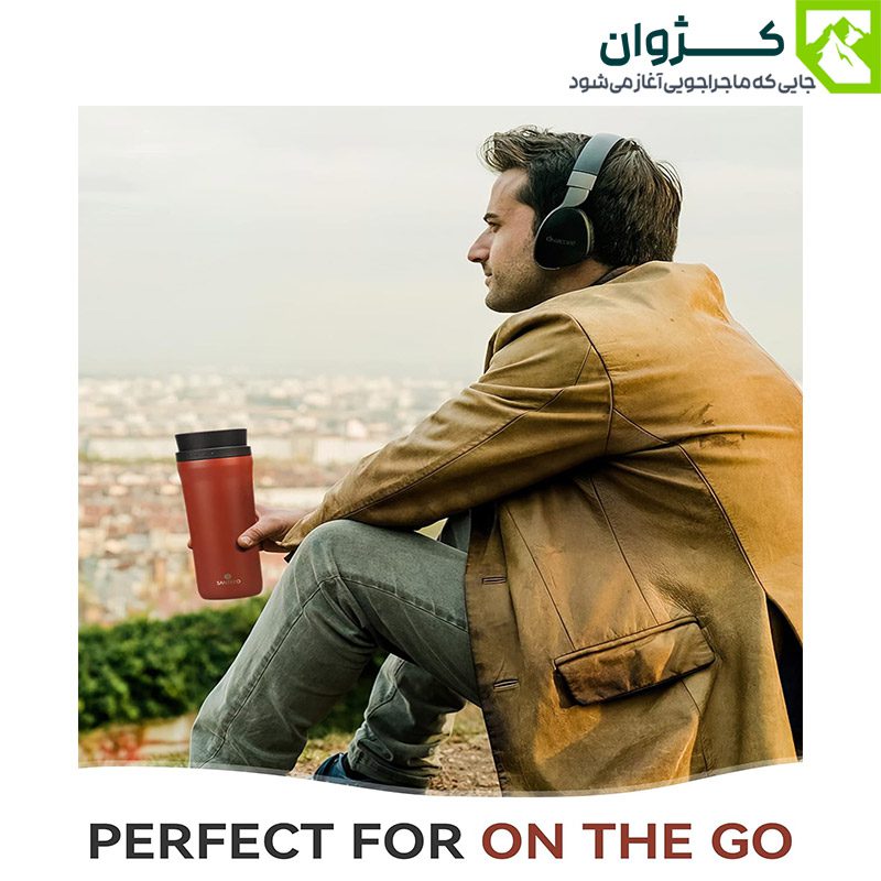 ماگ ODDA سانتکو – رنگ زرشکی، با عایق خلاء برای حفظ دمای نوشیدنی